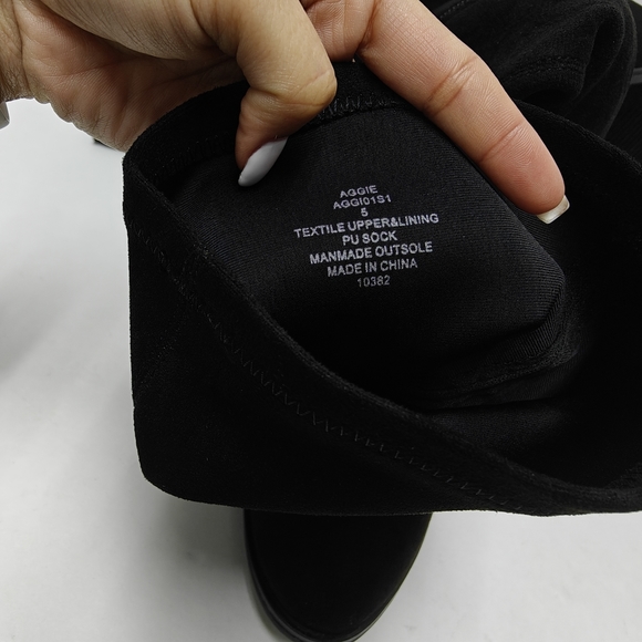 Steve Madden Women's AGGIE Black Soft Suede Over the Knee Boots Size 5 US - Picture 7 of 7